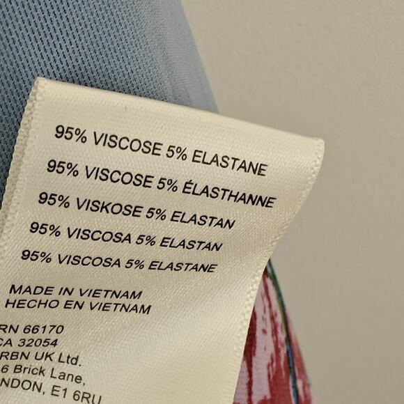 Free People Floral Carmel Mesh Midi Dress Size Medium Blue Stretch Side Slits - Picture 11 of 13